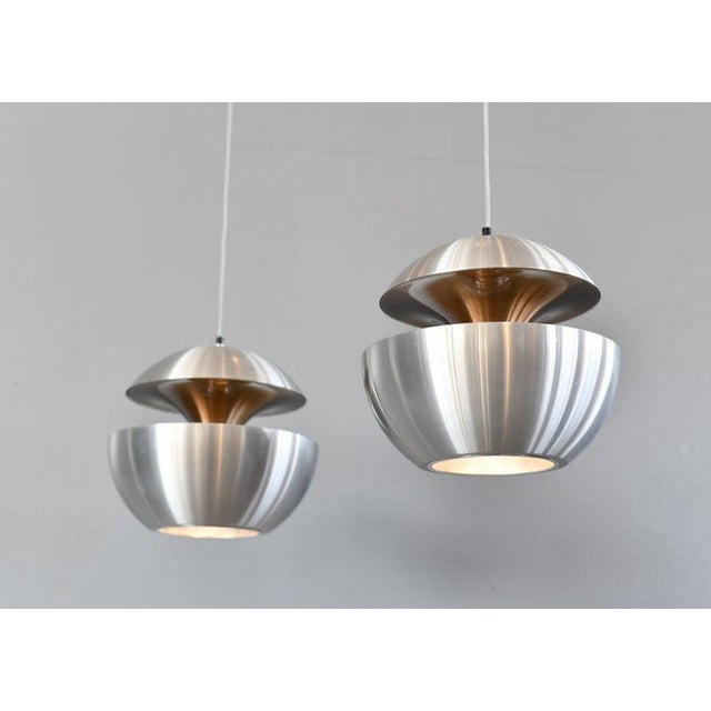 1970s UFO Pendant Lights by Bertrand Balas for Raak Amsterdam, 1970s, Set of 2 For Sale - Image 5 of 13