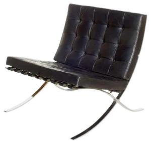 Barcelona Black Leather Lounge Chair by Ludwig Mies van der Rohe for Knoll Inc. / Knoll International, 1970s