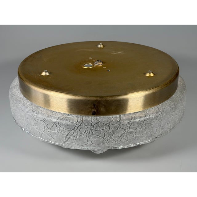 Space Age Ceiling Lamp in Ice Glass from Doria Leuchten, Germany, 1970s For Sale - Image 15 of 18