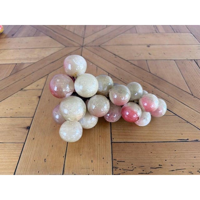Large Vintage Italian Alabaster Grape Cluster Sculpture For Sale - Image 4 of 7