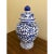 A classic blue and white ginger jar, decorated throughout with delicate Chinese floral motifs. The pattern is dense yet...