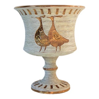 Italian 1960's Fratelli Fanciullacci Pottery Bird Planter For Sale