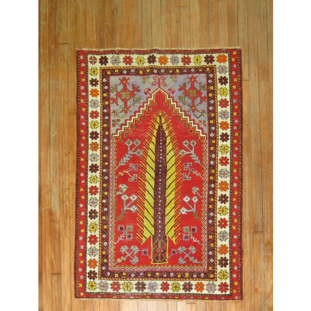 Mid-20th century Turkish Anatolian Prayer Style Rug rug no. 30997 size 3'3" x 4'6"
