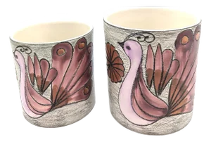 1970s Eduardo Vega Glazed Ceramic Planters, Set of 2