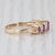 Metal 0.70ctw Tiered Ruby Diamond Pyramid Ring 14k Yellow Gold Size 6.25 Stackable For Sale - Image 7 of 8