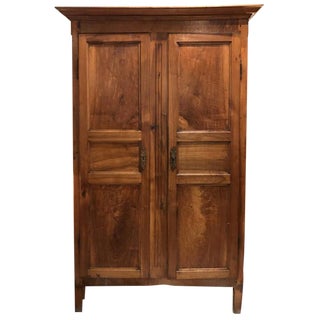 19th C. French Walnut Armoire For Sale