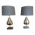 Modern Polished Nickel Lamps a Pair For Sale