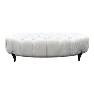 Christopher Guy Large Tufted Oval Banquette For Sale