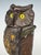 1880 Cast Iron Mechanical Owl Coin Bank With a Turning Head and Glass Eyes For Sale - Image 9 of 13