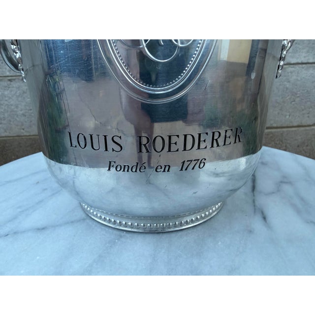 Title: Vintage Mid-Century French Louis Roederer Polished Aluminum Champagne Bucket Description: Add an authentic touch of...