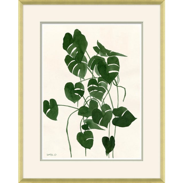Contemporary Sea Green Palm Framed Art Print by Susan Hable For Sale - Image 3 of 3