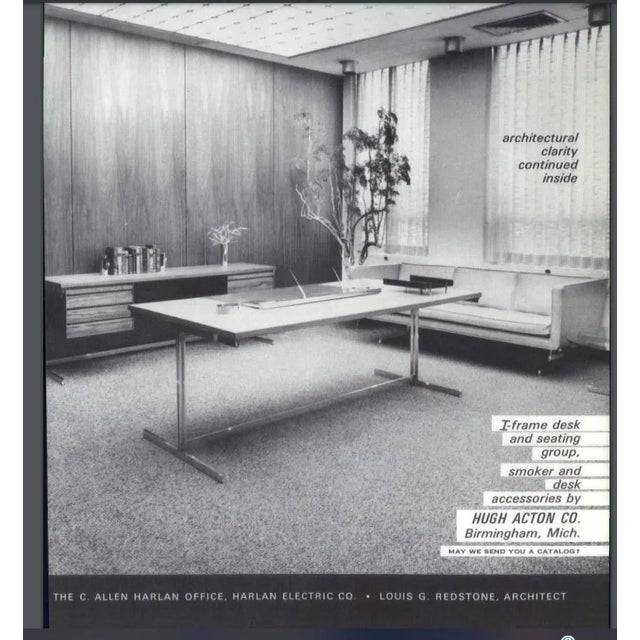 Metal Hugh Acton Chrome and Steel Desk or Table Base For Sale - Image 7 of 7