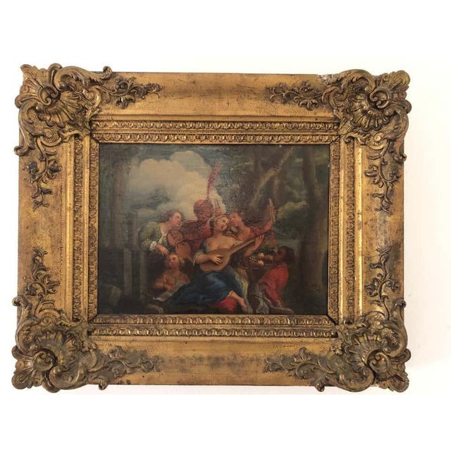 19th-Century, A Family at a Fourth of July Picnic, Oil on Canvas For Sale - Image 4 of 7