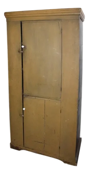 19th Century New England Original Painted Two-Door Wall Cupboard