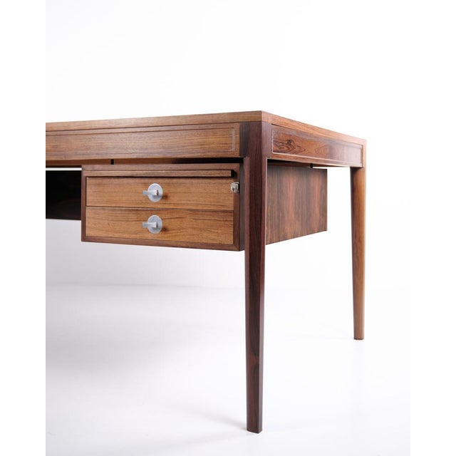 Diplomat Desk in Rosewood attributed to Finn Juhl for France & Søn, 1961 For Sale - Image 12 of 18