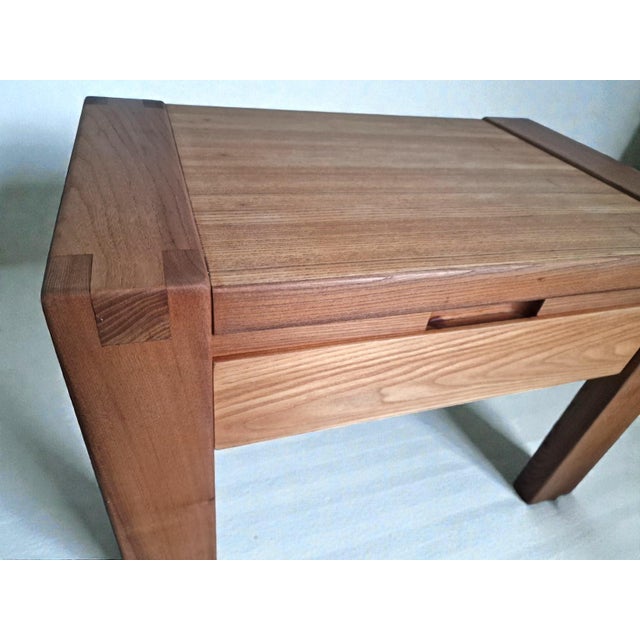 Monopoly Regain Style Elm Bedside Table, 1980s For Sale - Image 3 of 10