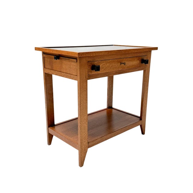Art Deco Serving Table in Oak and Ebony by Hendrik Wouda, 1924 For Sale - Image 6 of 10