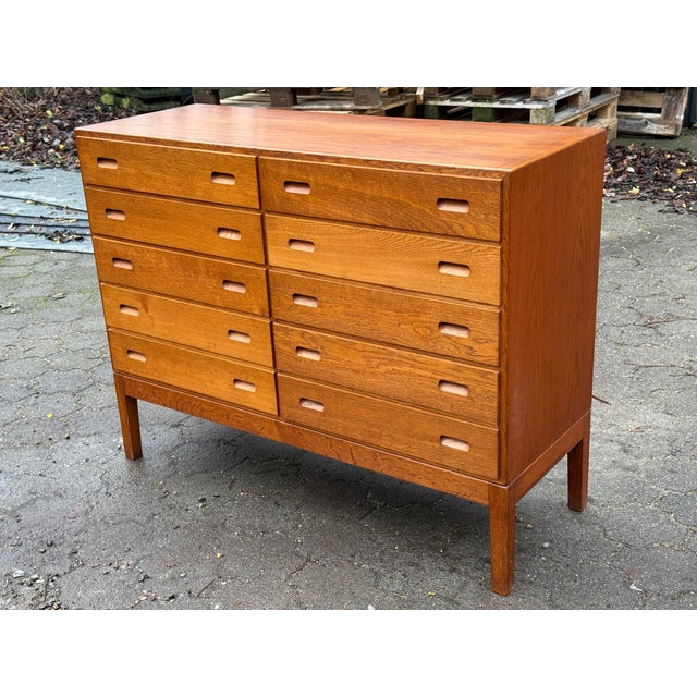 1960s Mid-Century Danish Teak & Oak Chest of Drawers by Børge Mogensen for C.M. Madsen for FDB, 1960s For Sale - Image 5 of 7