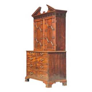 Antique George III Thomas Chippendale Mahogany Bookcase, 1770 For Sale
