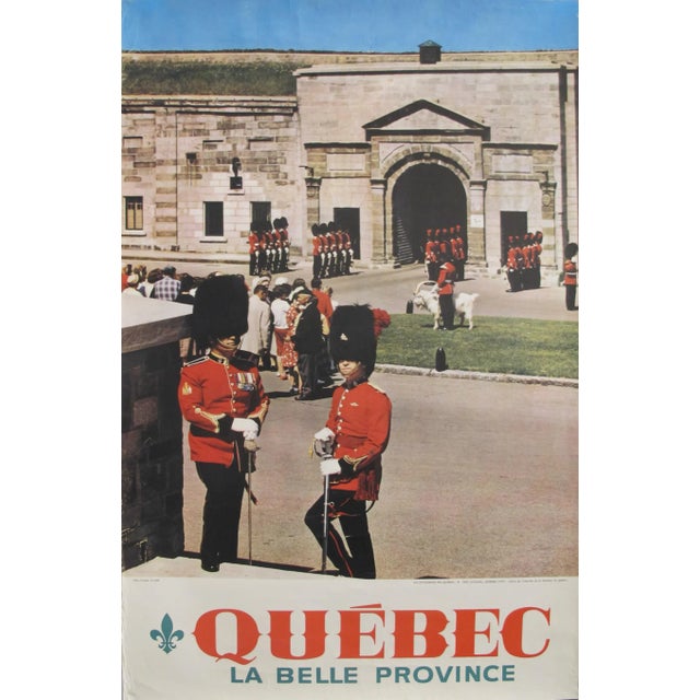 1960s 1960s Original Canadian Travel Poster, Quebec La Belle Province - the Citadel, Quebec City For Sale - Image 5 of 5