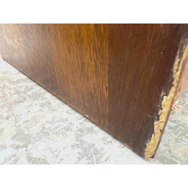 Mid-Century Modern Vintage Sculptural Walnut Credenza With Decorative Doors For Sale - Image 10 of 11