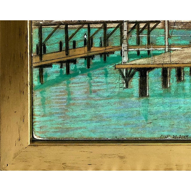 Early 21st Century Plein Air San Francisco Waterfront “July 30, 2014,” Attributed to S K Farnsworth For Sale - Image 5 of 9
