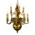 1990s Large Chapman Georgian Antique Brass 12 Arm Chandelier For Sale