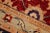 Classic Ziegler Red Blue Hand-Knotted Wool Rug - 9'11'' X 14'2'' For Sale In New York - Image 6 of 8