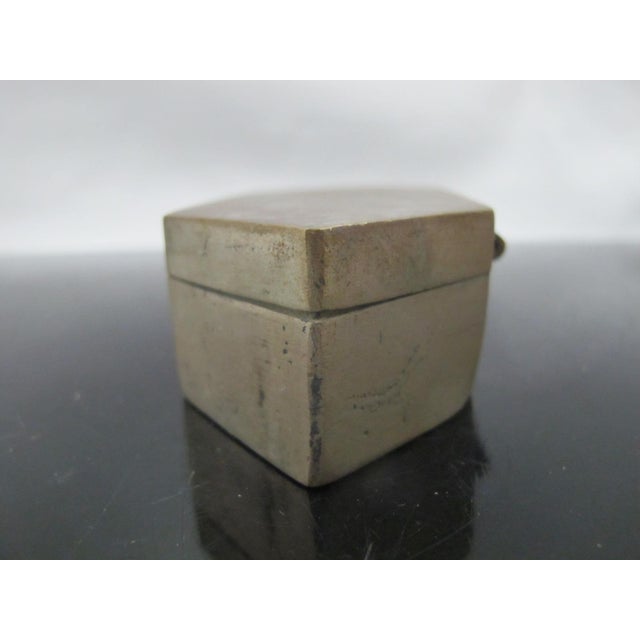 Late 19th Century Hexagonal Antique Brass Betel Nut Trinket Hinged Lid Box Casket For Sale - Image 5 of 9