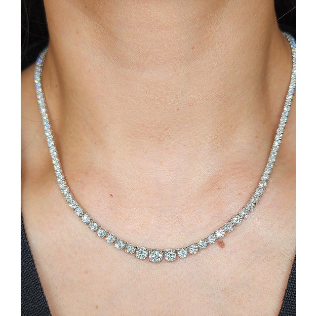 Introducing our exquisite 10.66 ct diamond necklace, a stunning creation that embodies elegance and sophistication. Each...