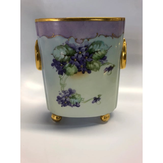 Traditional Early 20th Century Antique Limoges by William Guerin Vase For Sale - Image 3 of 9