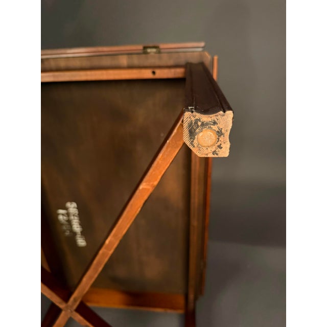 Vintage English Mahogany Butler’s Drop-Leaf Tray Coffee Table With Brass Hinges For Sale - Image 18 of 18