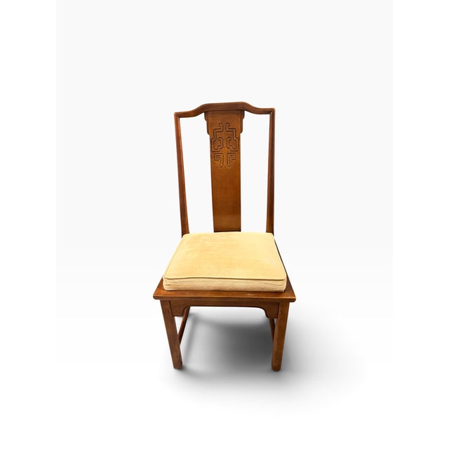 1970s Raymond Sobota for Century Furniture Chin Hua Burl Wood Desk & Chair For Sale - Image 11 of 15