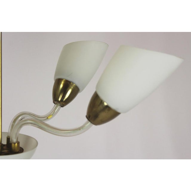 1960s Mid-Century Steel & Glass Pendant Lamp, 1960s For Sale - Image 5 of 16