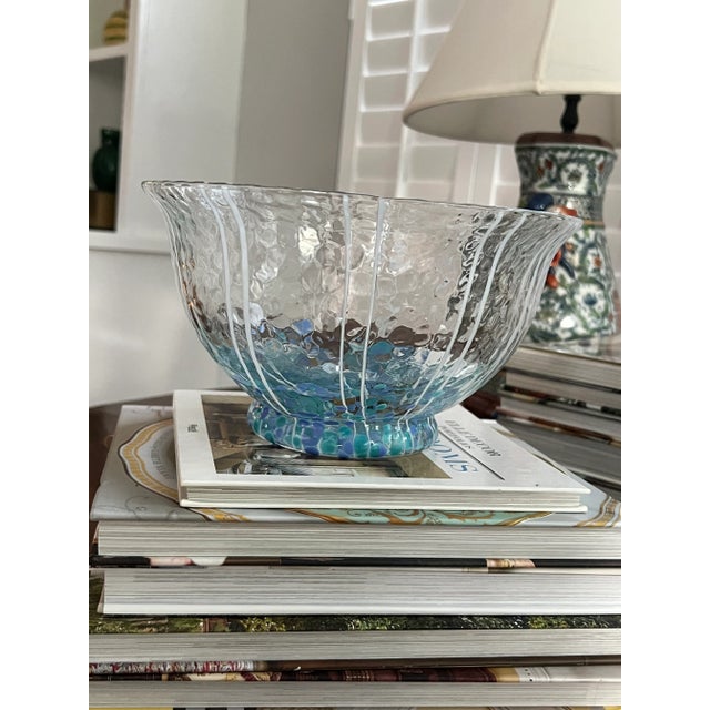 Art Glass Bowl With Confetti and Ribbons For Sale In Jacksonville, FL - Image 6 of 13
