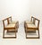 Curved Wood Chairs with Leather Seats, Italy, 1970s, Set of 4 For Sale - Image 10 of 12