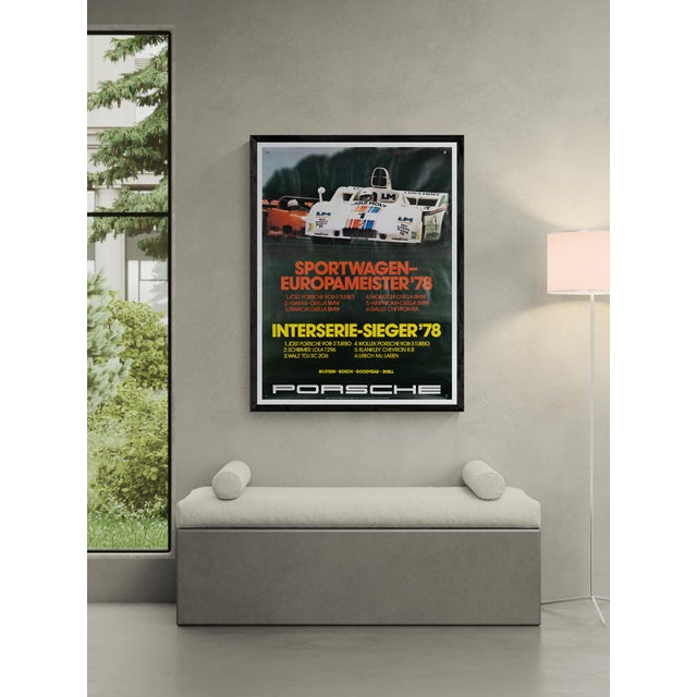 Porsche Interserie Sieger – 1978 – Original Vintage Porsche Poster by Werbeagentur Strenger – Vintage Motorsport – 102x76...