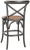 Modern X Back Counter Stool in Distressed Hickory & Medium Brown For Sale - Image 3 of 6