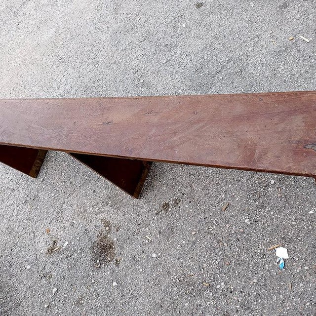 18th Century Solid Elm Wood Bench, Italy, Late 18th Century For Sale - Image 5 of 12