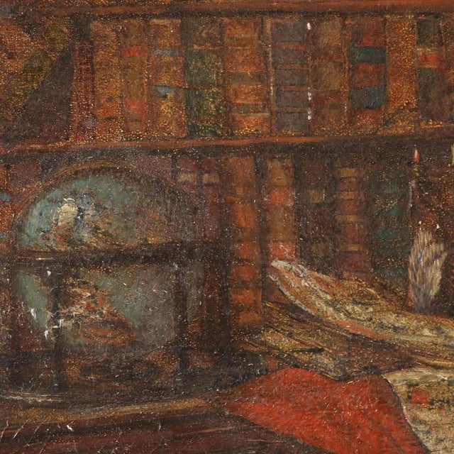 Textile Jeno Chemendy, Untitled, Oil on Canvas, Framed For Sale - Image 7 of 13
