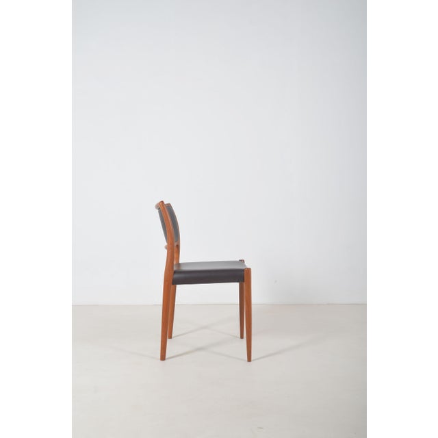 Chairs Model 80 by Niels Møller for J.L. Møllers, 1960s, Set of 6 For Sale - Image 9 of 15