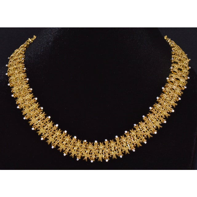 Late 20th Century Roberto Coin Barocco 1.36ct Diamond Soild 18k Yellow Gold Collar Necklace 124.9g For Sale In Dallas - Image 6 of 15