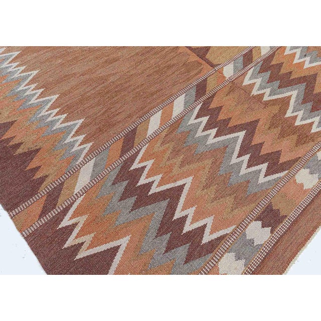 Doris Leslie Blau Midcentury Swedish Flat-Weave Rug For Sale - Image 4 of 7