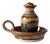Vintage Handmade Studio Pottery Oil Lamp For Sale