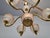 Mid-Century Czech Brass and Frosted Glass 6-Arm Chandelier, Železný Brod, 1960s For Sale - Image 6 of 18