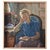 Blue Mid 20th Century French Mid-Century Modern Oil Portrait Signed Albert Coste For Sale - Image 8 of 8