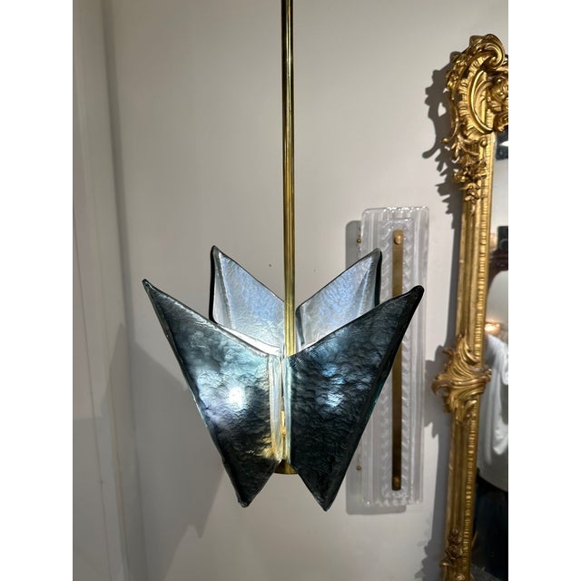 Copy - Murano Pendant in Fontana Green For Sale In Dallas - Image 6 of 6