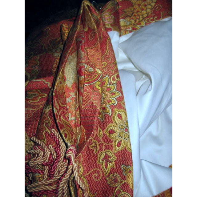 Pair of 1980s Jaquart Chinoiserie Curtain Drapes For Sale - Image 12 of 12