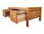 Wood Mid-Century Modern Teak Executive Desk – Danish Style Double Pedestal Desk With Brass Pulls For Sale - Image 7 of 17