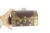 Brown Vintage Humpback Dome Top Wood and Brass Box, Brass Trim, Lidded, Hinged Lid Box, Brown Red Green Gold Trinket For Sale - Image 8 of 10